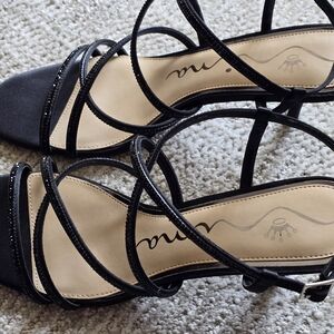 Nina Black Strappy Heels